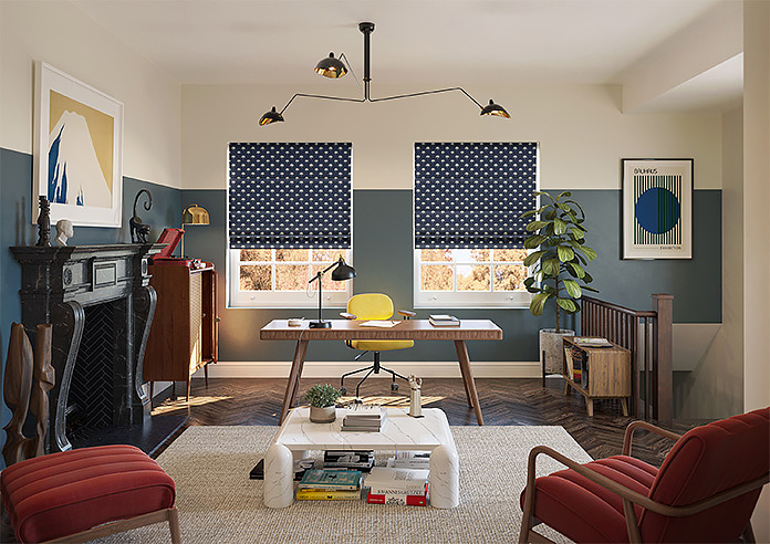 Hanalei, Blue Navy - Twist&Fit Roman Blind - Image 8